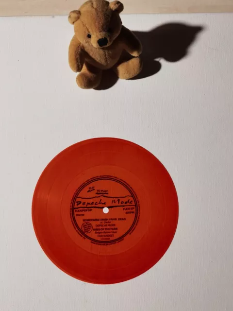 Depeche mode - Sometimes I wish I was dead - Rare RED Flexi disc 7" 1981  VG