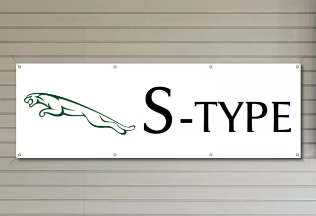 Jaguar Car logo S-type XK, X-type PVC Workshop Garage banner waterproof SIGN 004