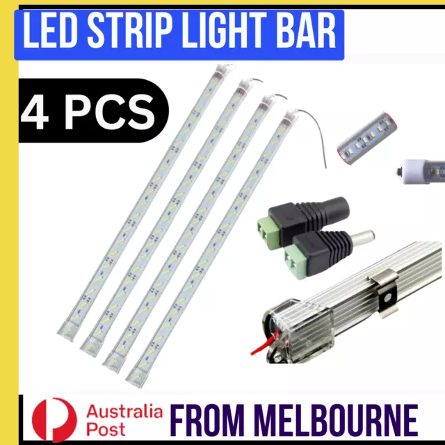 4x 50CM 12V 8520 LED Strip Light Bar Dimmable Caravan 4WD Camping Boat Fishing