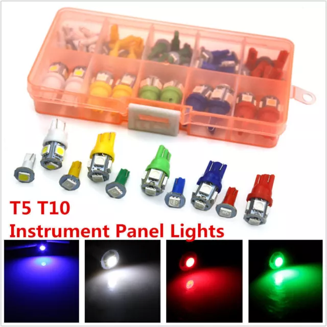 Auto 5 Farben 30 Pcs T5 Instrumententafel Licht + 10 Pcs T10 LED-Lampen DC 12V~