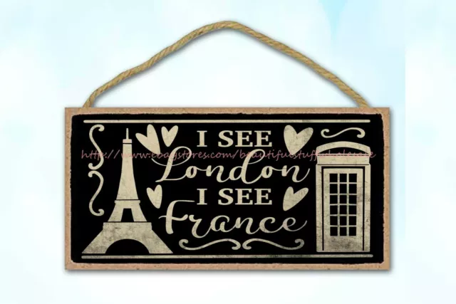 bedroom wall decor i see london i see france funny door plaque wood sign