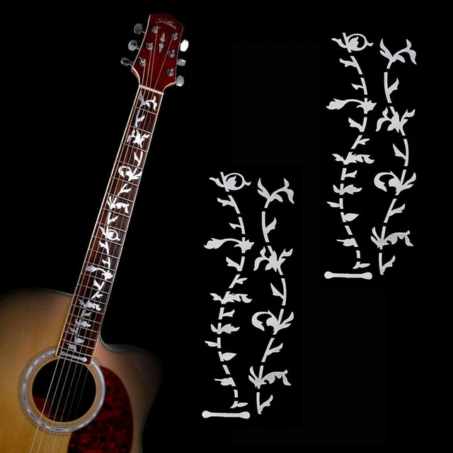 Tree Of Life Guitar Bass Fretboard Inlay Sticker Neck Fret Decals Silver AU Ship