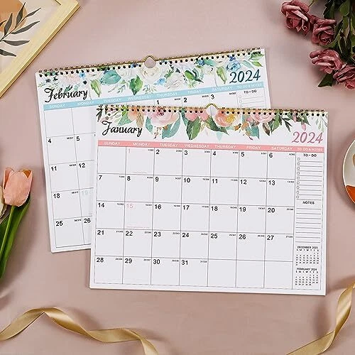 2024 WALL CALENDAR 12 Monthly Calendar 2024, January. 2024 December