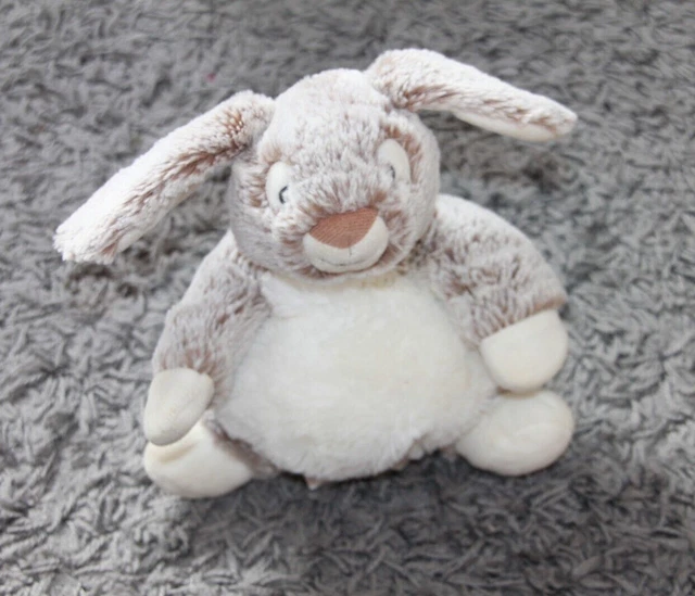Nicotoy Simba Toys Doudou Peluche Lapin Marron Chine Blanc Billes Corps