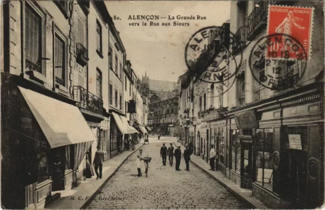 CPA ALENCON-La Grande Rue vers la Rue aux Sieurs (29679)