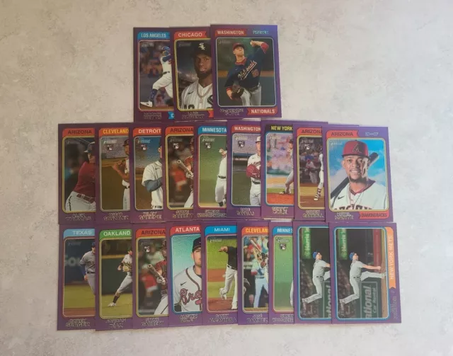 2023 Topps Heritage Chrome Purple Refractor Hot Box Starter Set 2023 Topps Heritage Chrome Purple Refractor Hot Box Starter Set