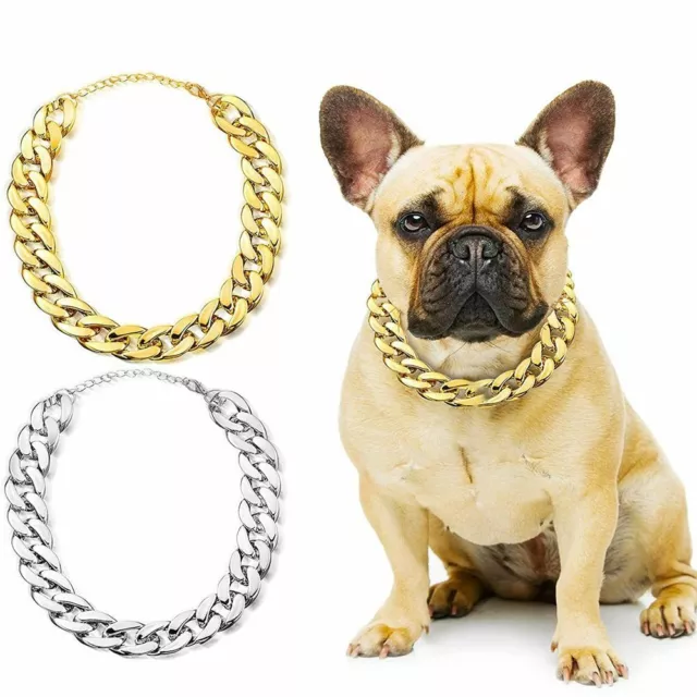 Pequeño Perro Cachorro Gato Accesorio Perro Perro Cadena Dorada Cadena Mascota Cuello de Gato