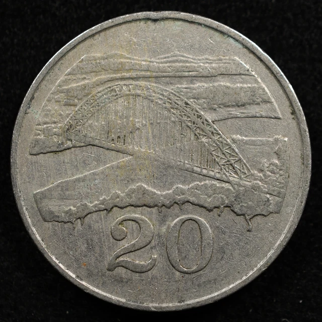 Zimbabwe 20 Cents 1983, Coin, Km# 4A, Birchenough Bridge, Inv#D305