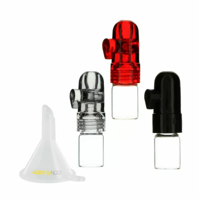 3 Pack Bundle | Premium 0.5g Short e-Snuff Spice Storage w/ Micro Funnel Bullet