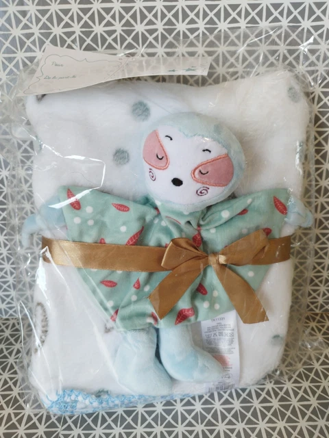 Doudou et couverture paresseux Tom et Kiddy Bisous d'ange