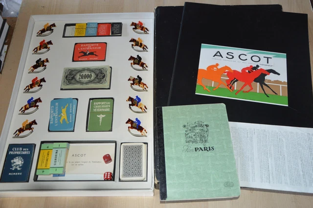 JEU ANCIEN ASCOT licence française du jeu anglais TOTOPOLY édition Miro 1955