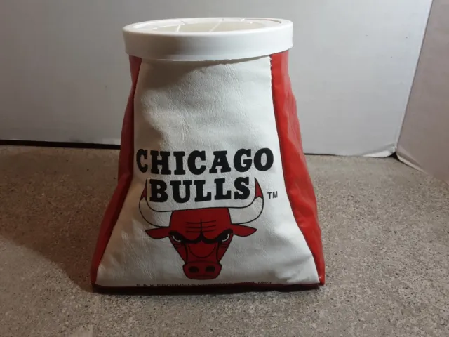 VINTAGE Chicago Bulls Bean Bag Coozie Weighted Drink Holder 1994 Very unique.
