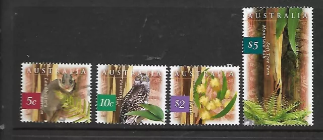 1 set 4 Australian used stamps (Nature if Australia)($5.50 Bargain)