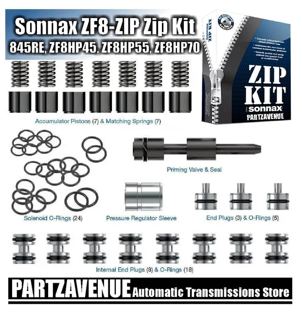 GEARBOX MECHATRONIC VALVE body Zip Kit 845RE, ZF8HP45, ZF8HP55, ZF8HP70