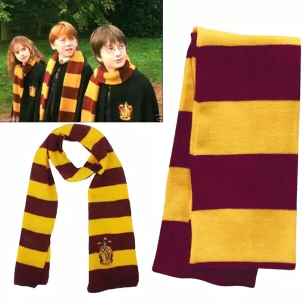 Harry Potter Gryffindor House Cosplay Knit Warm Cotton Costume Scarf  Wrap Gift