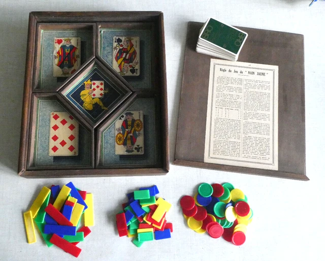 Ancien Jeu De Nain Jaune Boîte Bois Occasion A