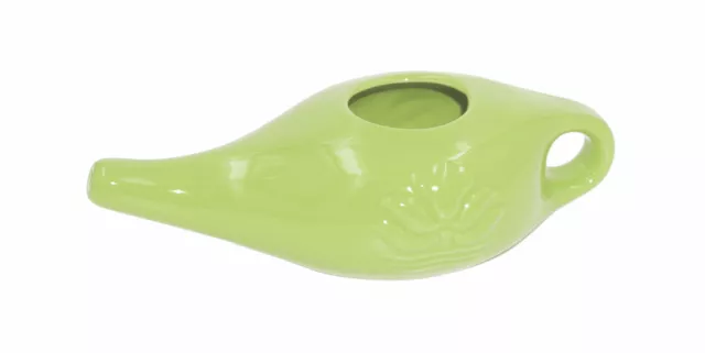 Neti Pot Nasenspülkännchen aus Keramik, 250 ml, Grün