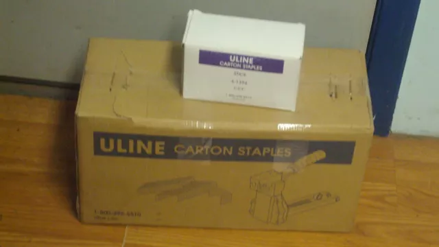 Case Uline Carton Box Staples S-1396  C 3/4" Case 20,000 Staples 10 Boxes 2000