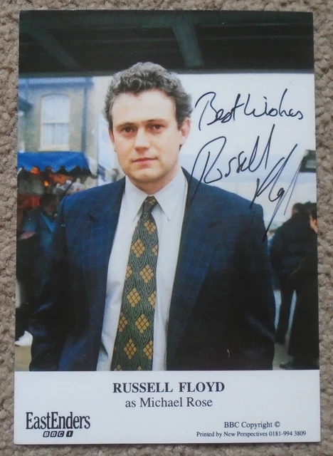 Eastenders signed photo - Russell Floyd as Michael Rose - BBC castcard vgc