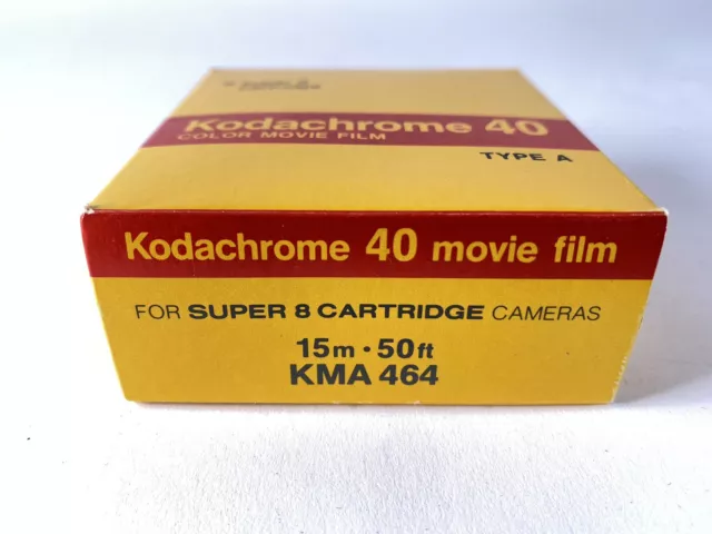 Vtg Kodak Kodachrome 40 KMA464 Color Movie Film Super 8 Cartridge Type A exp 76