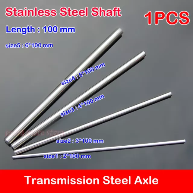 100mm Steel Shaft Stainless Transmission Axle Compressive DIY Toy Car Accessorie