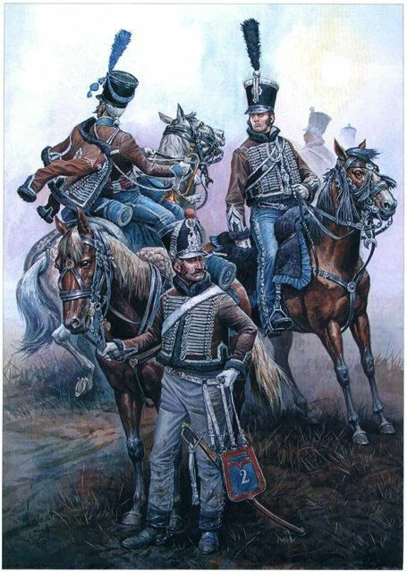 Tableau Toile Bataille Napoléonienne Cavalerie - Dimensions 50x70 Cm - Neuf