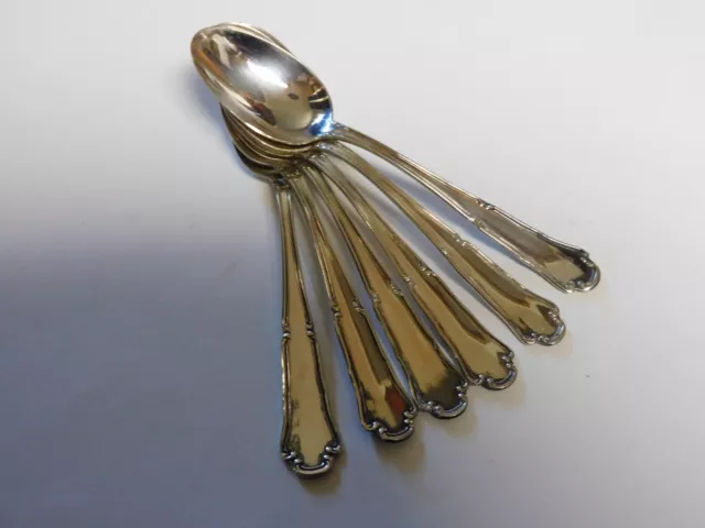 Vintage Italian Padova 800 Silve 6 Modern Dessert Demitasse Spoons