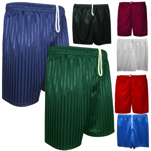 Unisex Boys Girls Kids Childrens School Sports Shadow Stripe PE Football Shorts