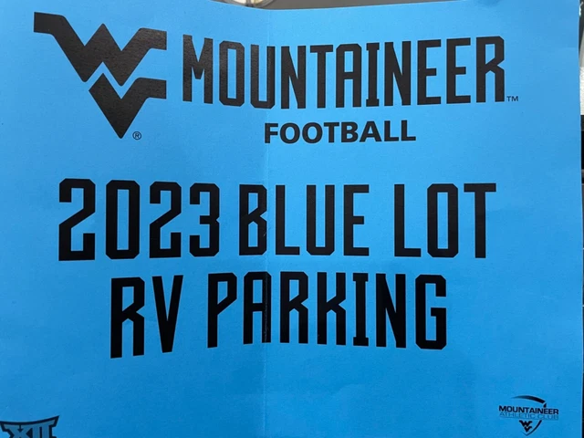 WVU Texas Tech RV Blue Lot Pass 09/23/23