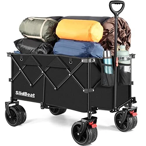 Beach Wagon with Big Universal Wheels - Folding Wagon - Wagons Carts Heavy
