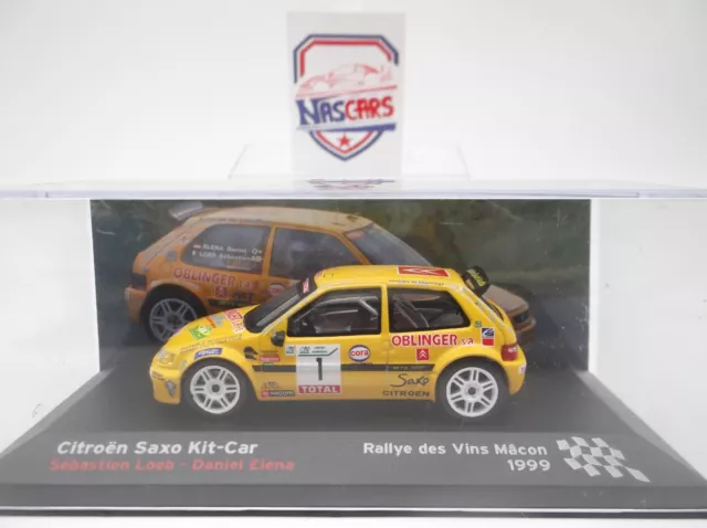 1/43 Rallye des Vins de Mâcon 1999 Citroën Saxo Kit-Car #1 Loeb-Elena IXO/Altaya