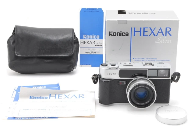 Near MINT in Box Konica Hexar AF 35mm Rangefinder Film Camera Silver from JAPAN