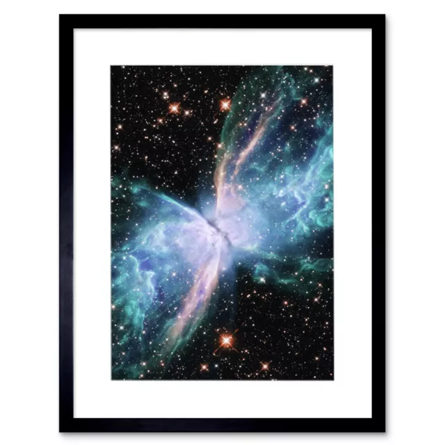 Hubble Space Telescope Image NGC 6302 The Butterfly Nebula Framed Art 12X16