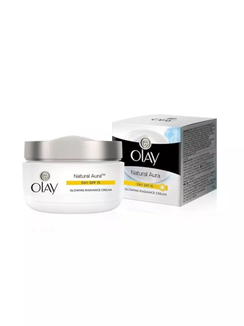 Olay Naturel Aura Incandescent Rayonnement Jour Crème SPF 15 Pour Face Glow 50gm