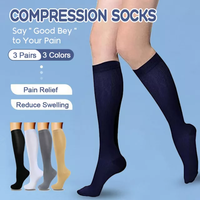 Calcetines de compresión para enfermeras Calcetines de presión para correr Soporte médico Medias