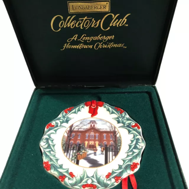 Longaberger Hometown Christmas Ornament Collectors Club  Vintage 1996