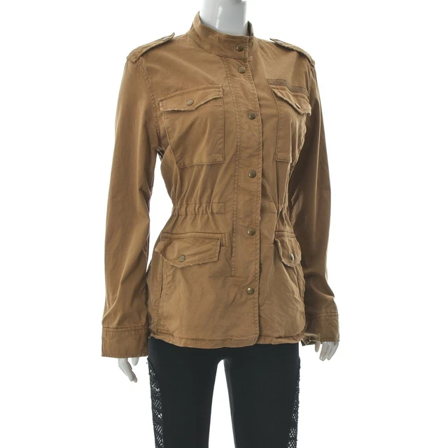GAP Women's Jacket Elastic Waist Military Style Cargo Blazer Snap Front Size s