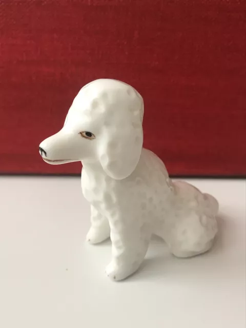 Small Poodle porcelain dog vintage