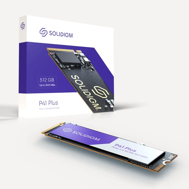 Solidigm P41 Plus 512GB M.2 2280 PCIe 4.0 NVMe Gen4 Internal Solid State Drive