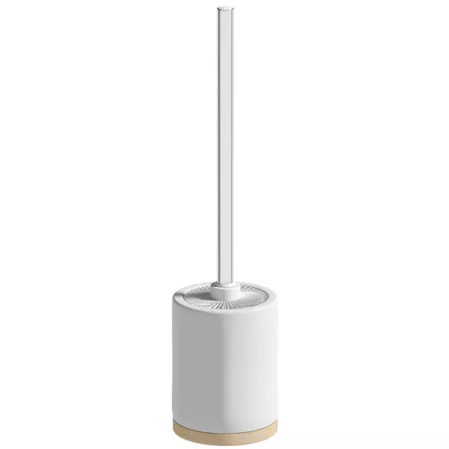 Accents Whitehaven white ceramic toilet brush holder