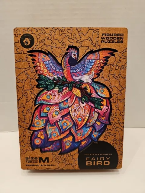 UNIDRAGON Wooden Puzzle Jigsaw, Fairy Bird, 198 pcs