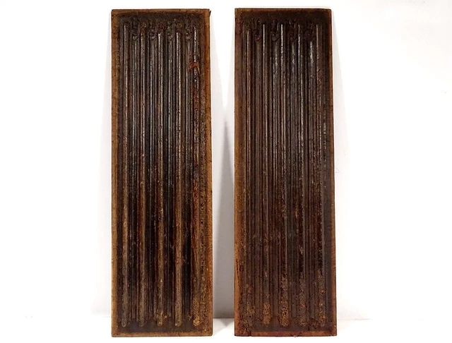Paire panneaux Haute Epoque bois sculpté plis serviette boiserie XVIIème