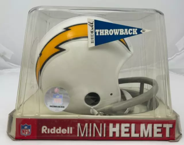 San Diego Chargers Unsigned Riddell Throwback (61-73) 2 Bar Mini Helmet