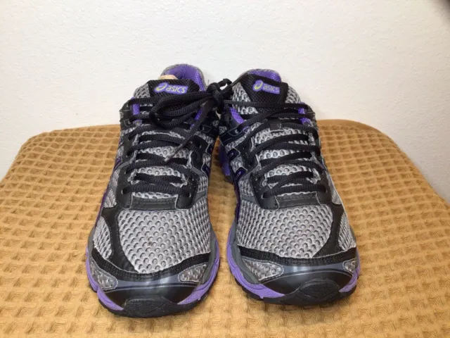 Women’s Asics Gel-Cumulus 16 Sz 9 Gore-Tex Running Shoes Gray Purple Black T4B5N 3