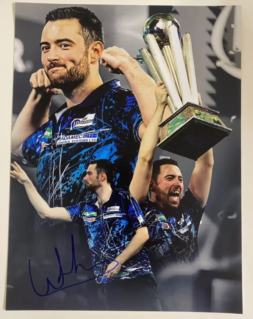 Luke Humphries    **HAND SIGNED**   16x12 photo  ~ Darts ~ AUTOGRAPHED