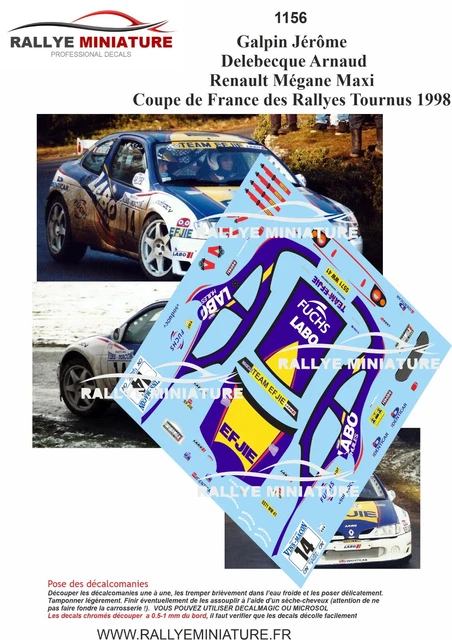 Décalcomanies 1/18 Renault Clio Vigion Finale Des Rallyes 2008 – Neuf Pour Collection