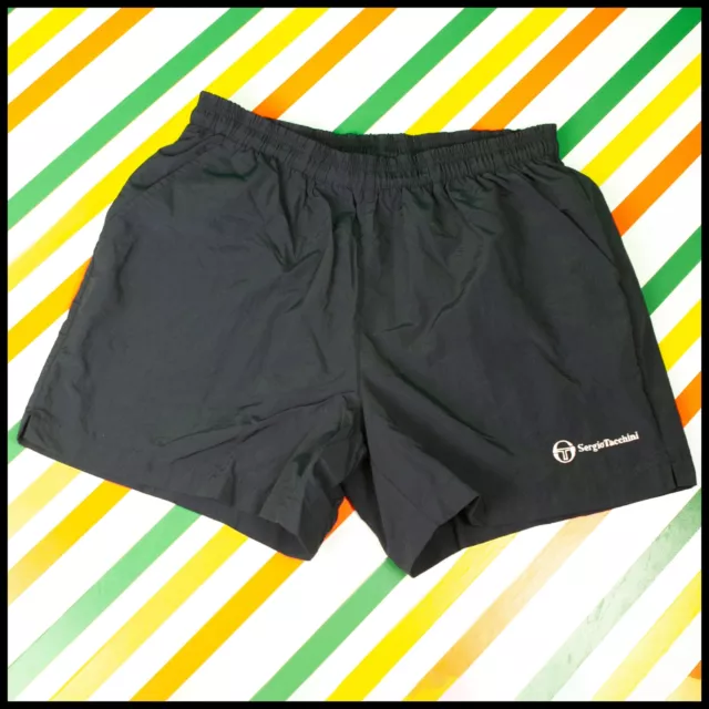 SERGIO TACCHINI PANTALONCINI SPORTIVI/CALCIO blu navy taglia UK 36/Large 617 B