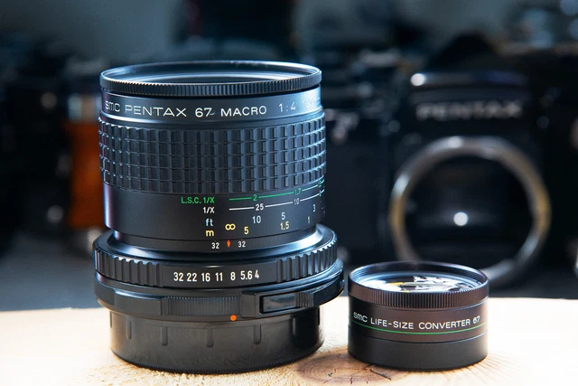 Pentax 67 SMC Pentax 67 100mm f4 Macro lens late model EXE++