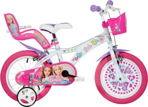 Bici Dino Bikes 14" Ice Age 2: Per Bambini 4-7 Anni, Altezza 95-115 Cm, Gialla Con Freni V