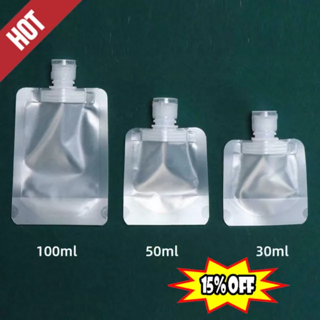 Travel Lotion Dispensing Bag 30/50/100ml Fluid Packing Makeup UK Portable